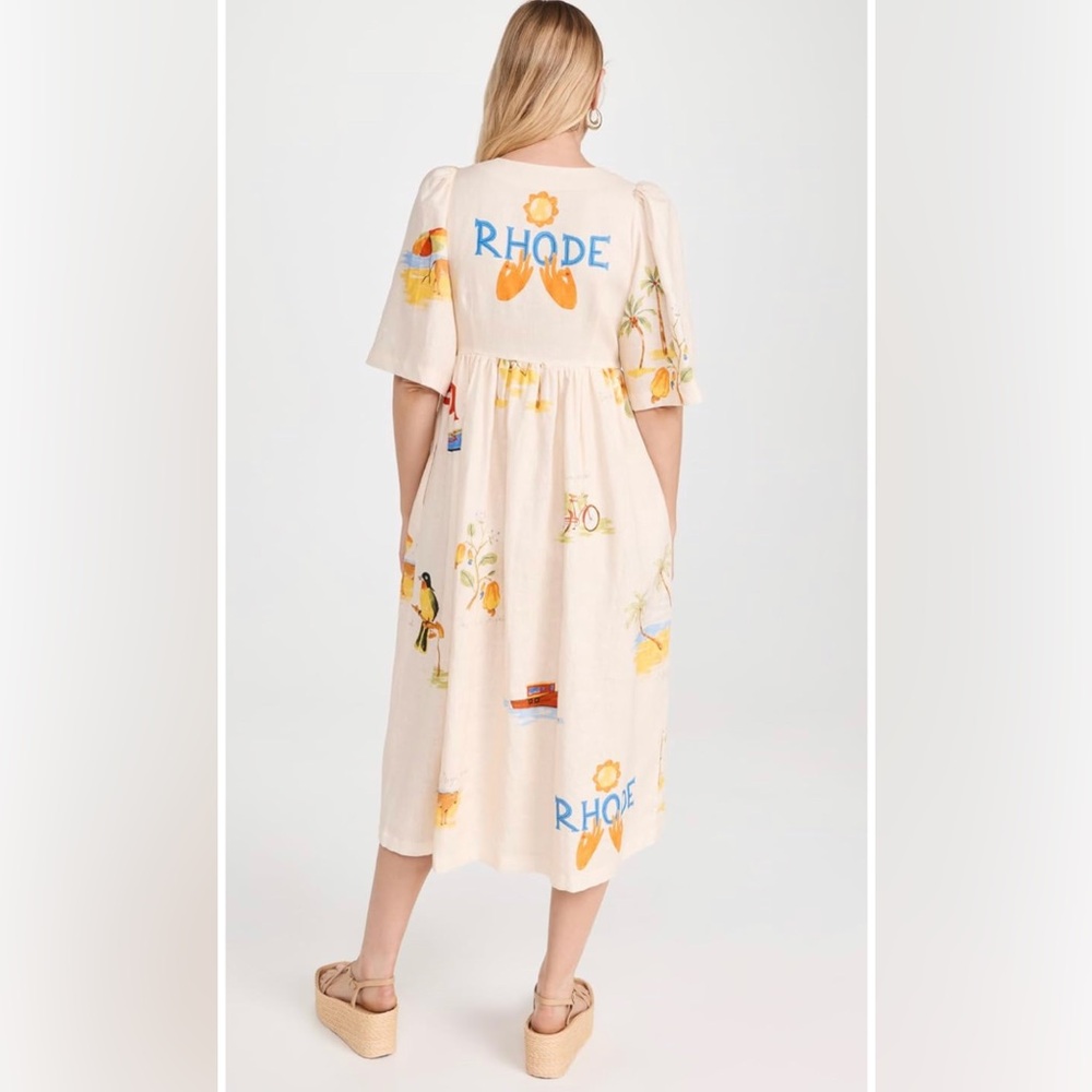 RHODE Karline Printed Dress size M - Picture 2 of 12
